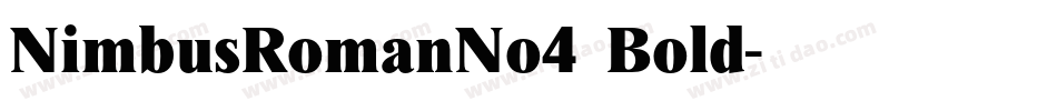 NimbusRomanNo4 Bold字体转换